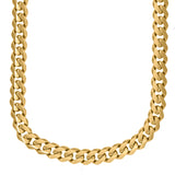 10kt Yellow Gold Unisex Turkish Hollow Miami Cuban Chain 13mm 26"