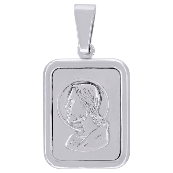 925 Sterling Silver Mens Jesus Religious Charm Pendant