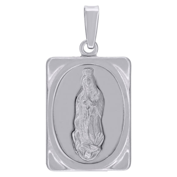 925 Sterling Silver Unisex Religious Guadalupe Charm Pendant
