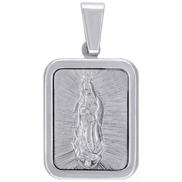 925 Sterling Silver Unisex Religious Guadalupe Charm Pendant
