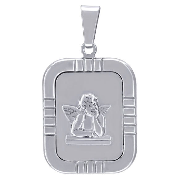 925 Sterling Silver Unisex Religious Angel Raphael Charm Pendant