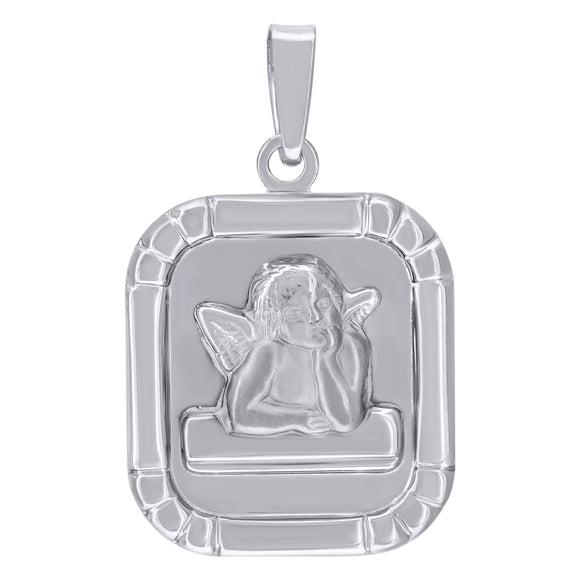 925 Sterling Silver Unisex Religious Angel Raphael Charm Pendant