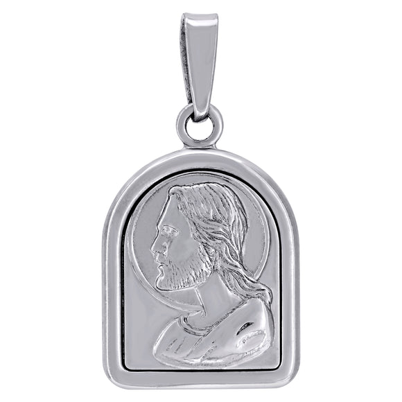925 Sterling Silver Mens Jesus Religious Charm Pendant