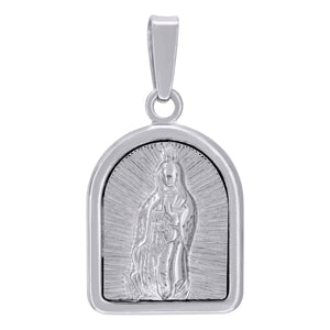 925 Sterling Silver Unisex Religious Guadalupe Charm Pendant