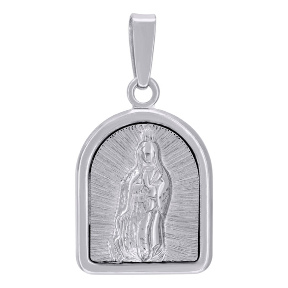 925 Sterling Silver Unisex Religious Guadalupe Charm Pendant