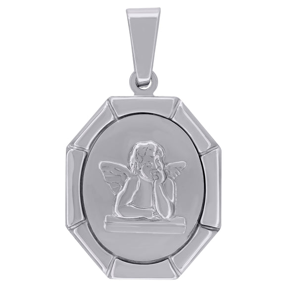 925 Sterling Silver Unisex Religious Angel Raphael Charm Pendant