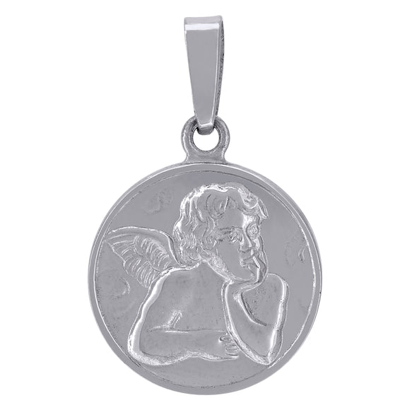 925 Sterling Silver Unisex Religious Angel Raphael Charm Pendant