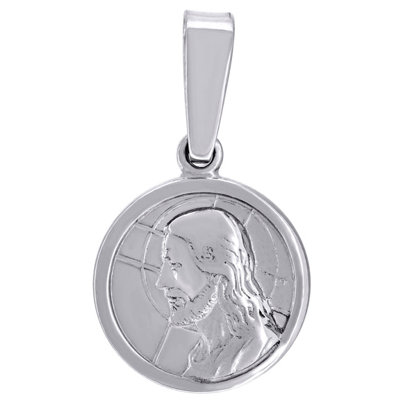 925 Sterling Silver Mens Jesus Religious Charm Pendant