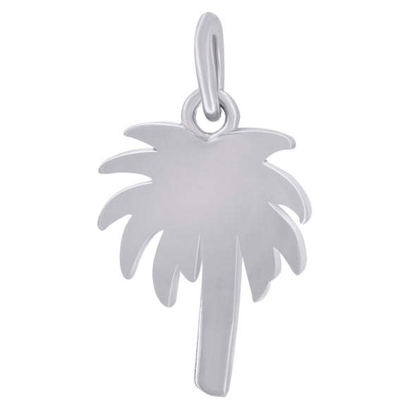 925 Sterling Silver Womens Palm Tree Beach Charm Pendant