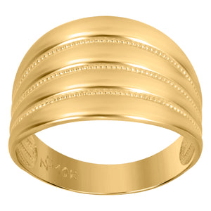10Kt Yellow Gold Womens Fashion Rings