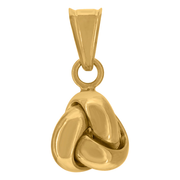 14kt Yellow Gold Womens Polished Finish Love Knot Charm Pendant