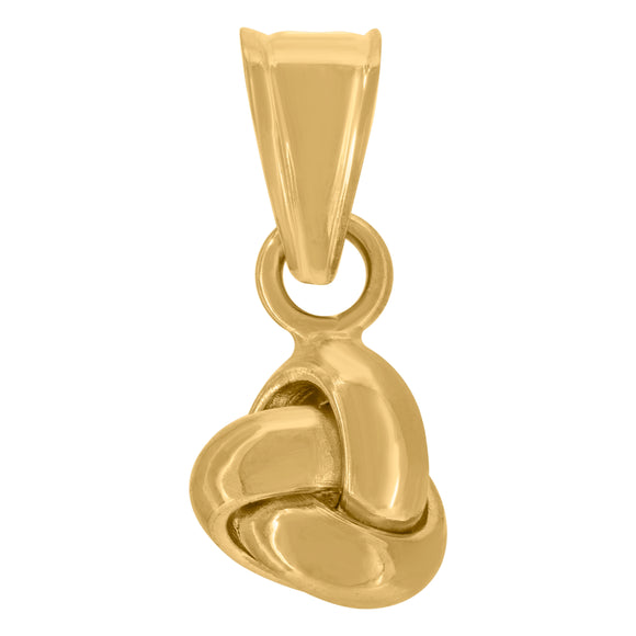 14kt Yellow Gold Womens Polished Finish Love Knot Charm Pendant