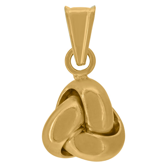 14kt Yellow Gold Womens Polished Finish Love Knot Charm Pendant