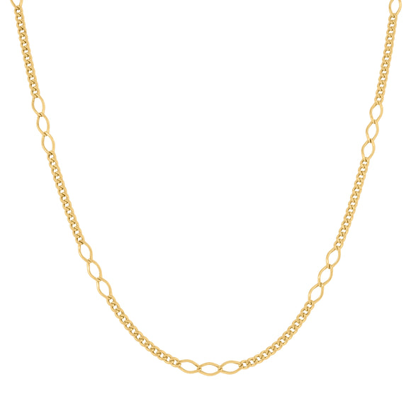 14kt Yellow Gold Unisex Polished Finish Necklace Size 20 Inches