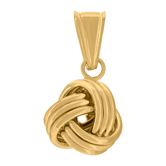 14kt Yellow Gold Womens Polished Finish Love Knot Charm Pendant