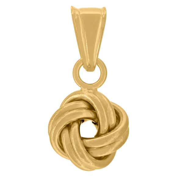 14kt Yellow Gold Womens Polished Finish Love Knot Charm Pendant