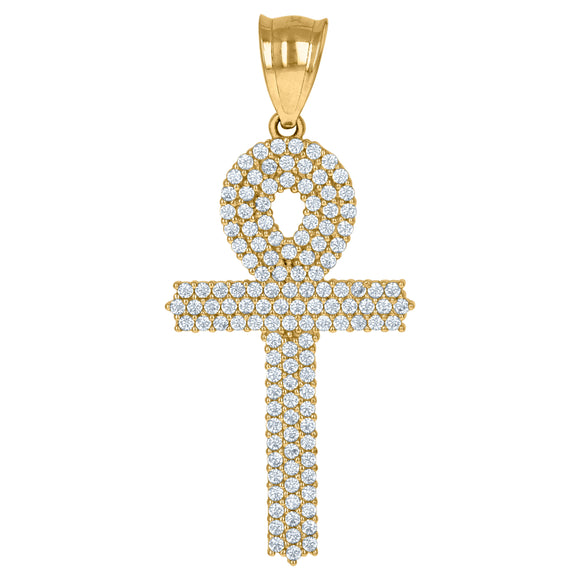 10kt Yellow Gold Mens Cubic-Zirconia Photoframe Star Charm Pendant
