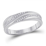 10kt White Gold His Hers Round Diamond Cluster Matching Wedding Set 1/3 Cttw