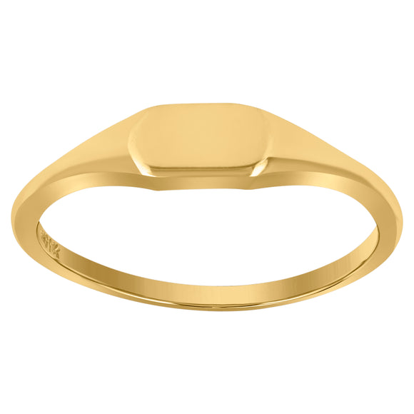 10Kt Yellow Gold Womens Engraveable Signet Rings