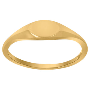 10Kt Yellow Gold Womens Engraveable Signet Rings
