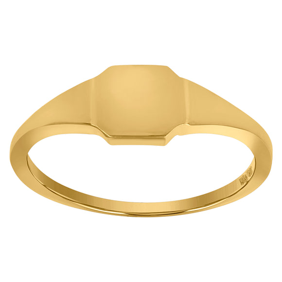 10Kt Yellow Gold Womens Engraveable Signet Rings