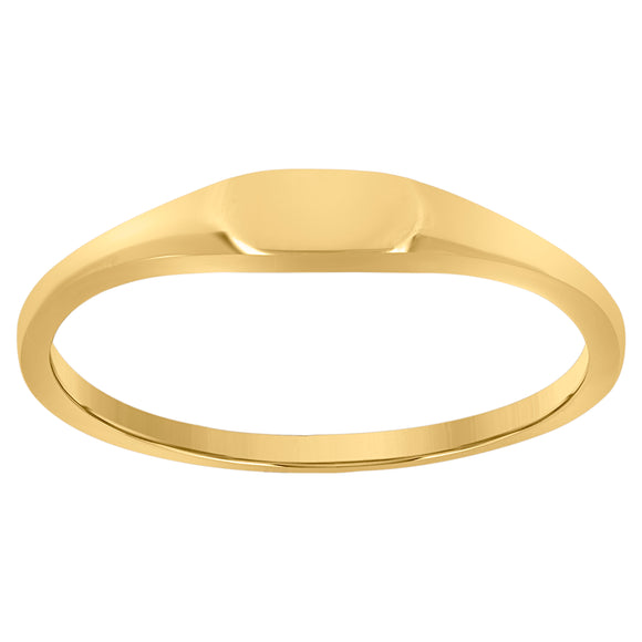 10Kt Yellow Gold Womens Engraveable Signet Rings