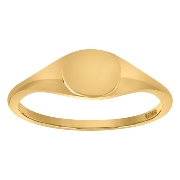 10Kt Yellow Gold Womens Engraveable Signet Rings