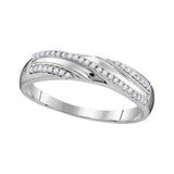 10kt White Gold His Hers Round Diamond Cluster Matching Wedding Set 1/2 Cttw