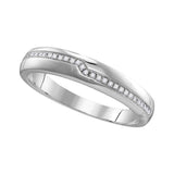 10kt White Gold His Hers Round Diamond Oval Matching Wedding Set 1/2 Cttw