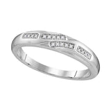 10kt White Gold His Hers Round Diamond Cluster Matching Wedding Set 1/3 Cttw