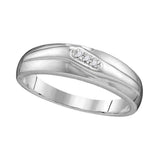 10kt White Gold His Hers Round Diamond Cluster Matching Wedding Set 3/8 Cttw