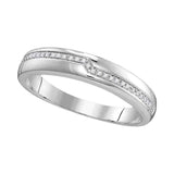 10kt White Gold His Hers Round Diamond Cluster Matching Wedding Set 1/2 Cttw