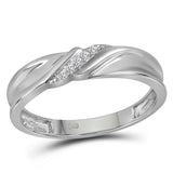 10kt White Gold His Hers Round Diamond Cluster Matching Wedding Set 1/4 Cttw