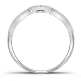10kt White Gold Round Diamond Bridal Wedding Ring Band Set 1/3 Cttw