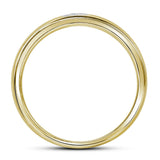 14kt Yellow Gold Round Diamond Bridal Wedding Ring Band Set 1/2 Cttw