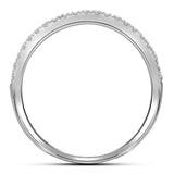 14kt White Gold Round Diamond Double Halo Bridal Wedding Ring Band Set 1 Cttw
