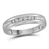 10kt White Gold His Hers Round Diamond Cluster Matching Wedding Set 5/8 Cttw