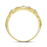 10kt Yellow Gold His Hers Round Diamond Solitaire Matching Wedding Set 1/4 Cttw