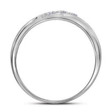 10kt White Gold His Hers Round Diamond Solitaire Matching Wedding Set 1/4 Cttw
