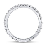 10kt White Gold Womens Round Diamond Eternity Wedding Band 1/2 Cttw Size 6