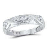 10kt White Gold His Hers Round Diamond Cluster Matching Wedding Set 3/4 Cttw