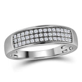 14kt White Gold His Hers Round Diamond Halo Matching Wedding Set 7/8 Cttw