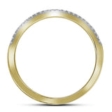 14kt Yellow Gold Princess Diamond Bridal Wedding Ring Band Set 1 Cttw