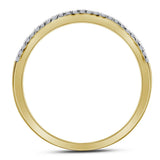 14kt Yellow Gold Princess Diamond Bridal Wedding Ring Band Set 1 Cttw