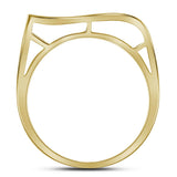 10kt Yellow Gold Mens Round Diamond Rectangle Cluster Ring 5/8 Cttw