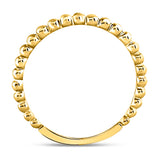 10kt Tri-Tone Gold Womens Round Diamond Trio Stackable Band Ring Set 1/3 Cttw