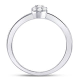 10kt Tri-Tone Gold Womens Round Diamond Trio Stackable Band Ring Set 1/3 Cttw