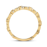 14kt Yellow Gold Womens Round Diamond Stackable Band Ring 1/8 Cttw