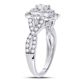 14kt White Gold Princess Diamond Solitaire Bridal Wedding Engagement Ring 1 Cttw