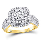14kt Yellow Gold Round Diamond Solitaire Bridal Wedding Engagement Ring 1 Cttw